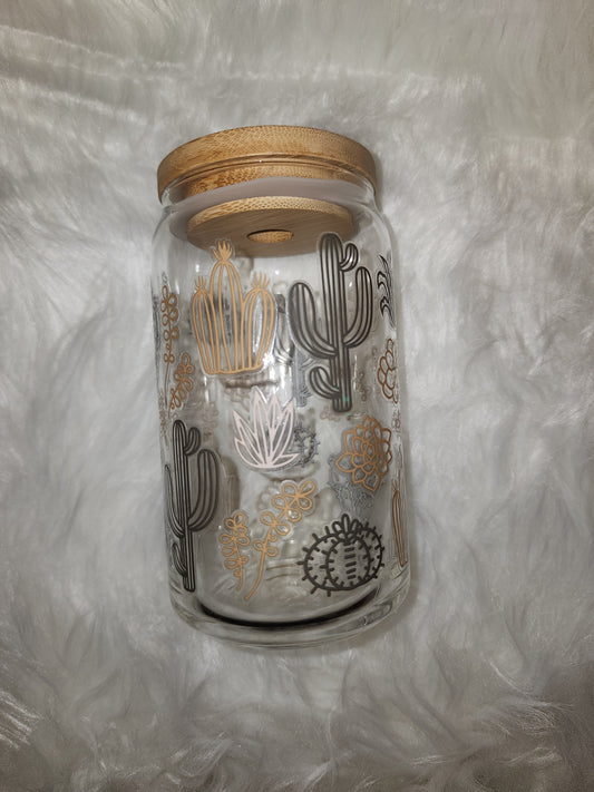 Cactus Glass Can