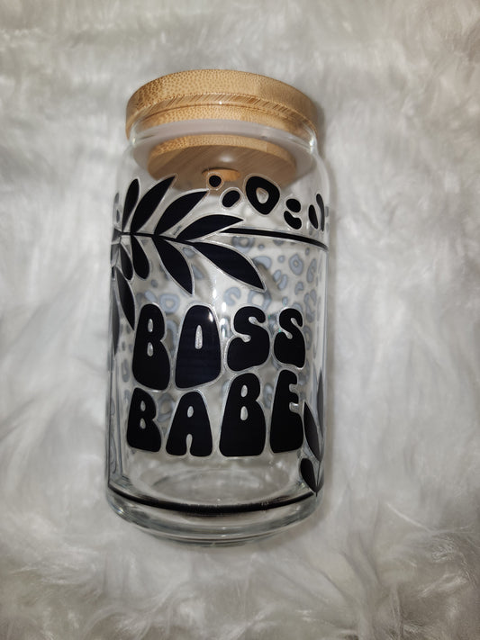 Boss Babe Glass Can